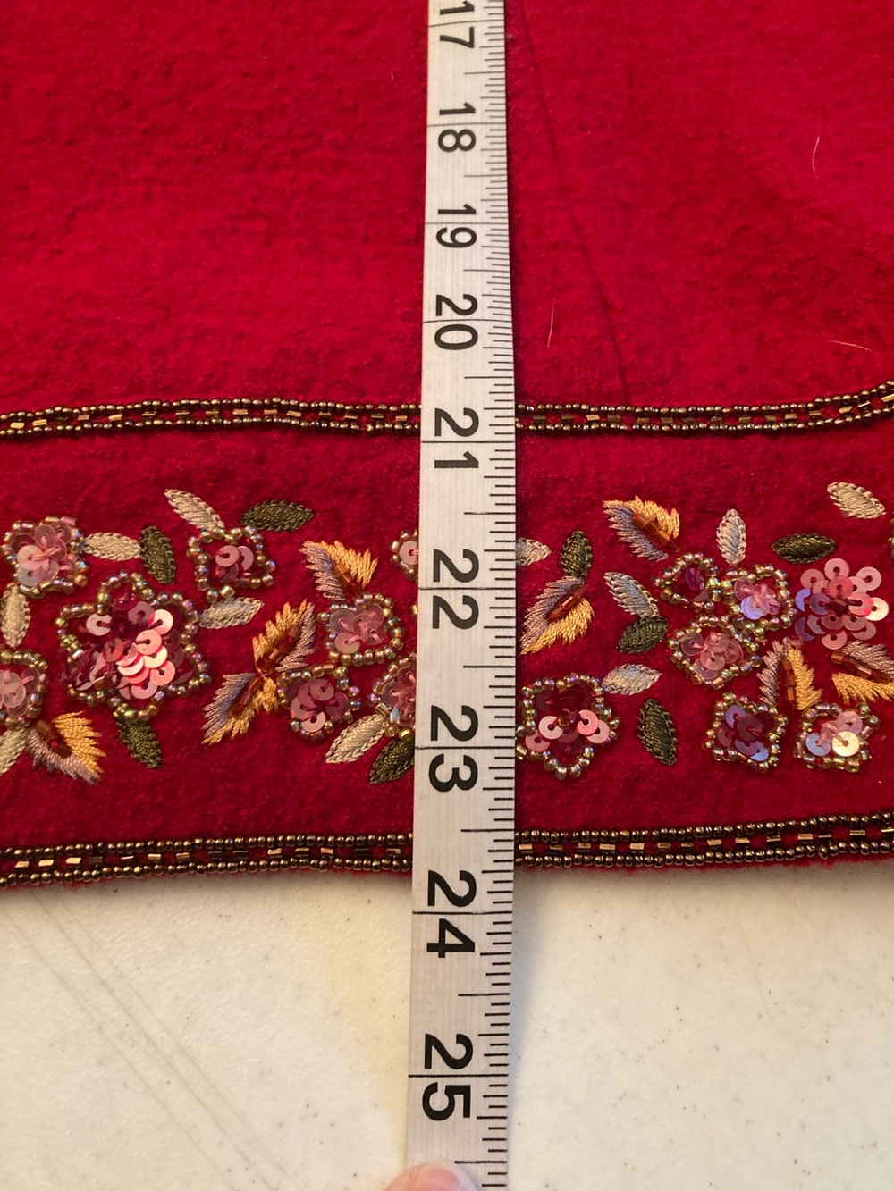 Talbots Red Embroidered Wool Button Front Jacket - Picture 10 of 11